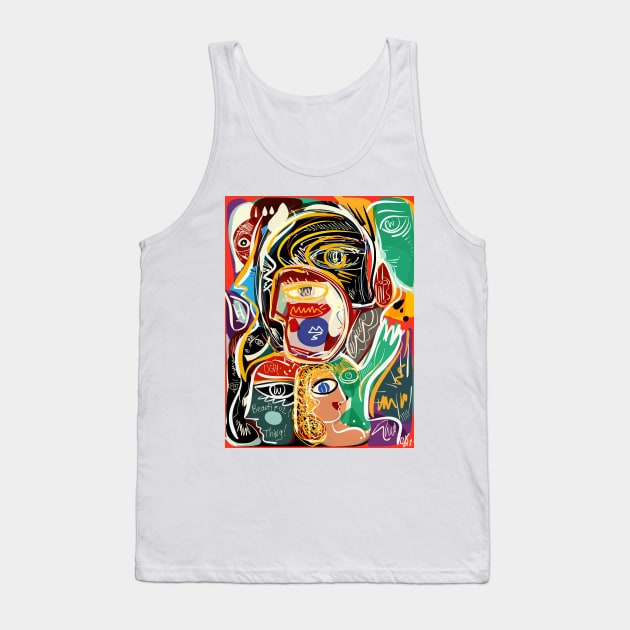 Ugly Beautiful Street Art Graffiti Tank Top by signorino